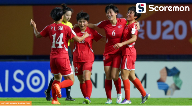 한국 U-20 여자, 북한에 0-5 완패…조 2위로 8강 진출